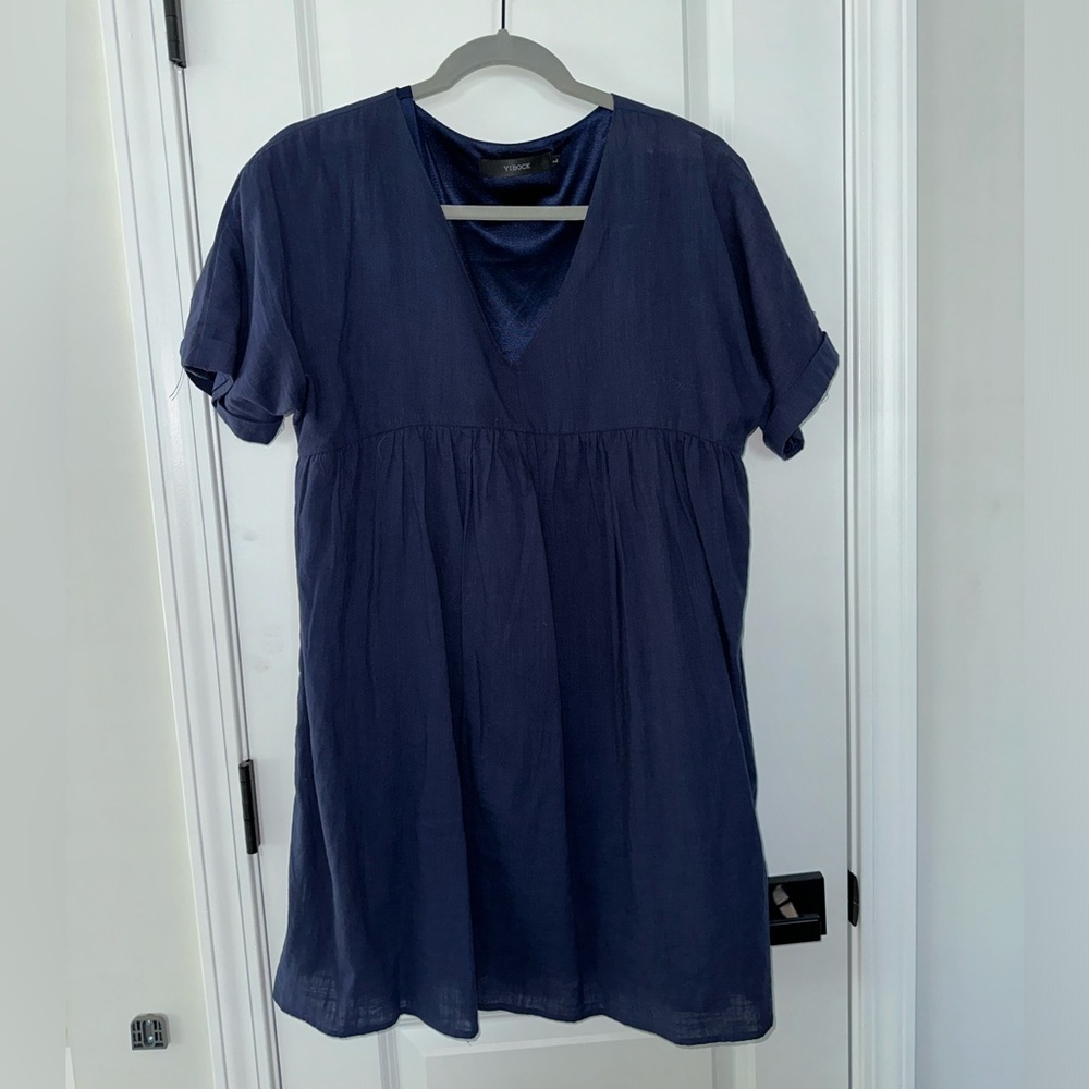 Navy Babydoll Dress
